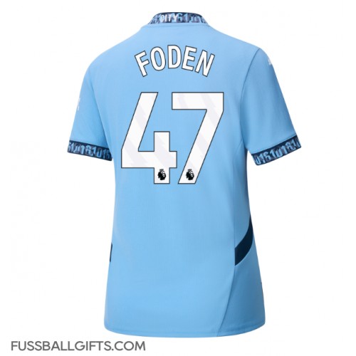 Manchester City Phil Foden #47 Fußballbekleidung Heimtrikot Damen 2024-25 Kurzarm